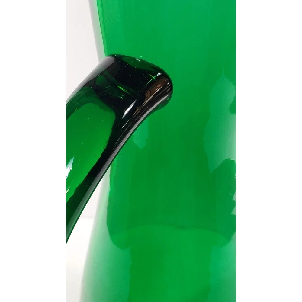 Vintage‎ Indiana Handcraft Glass Pitcher Spring Green 12 1/2